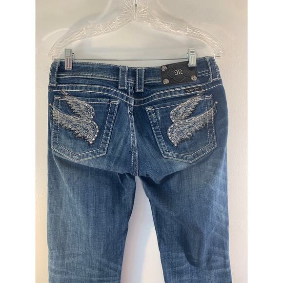 MISS ME Women’s Bling Angel Boot Cut Jeans / Size: 29 - Picture 12 of 14
